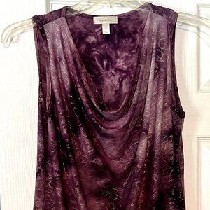 Purple Cow Neck Tunic: size Medium